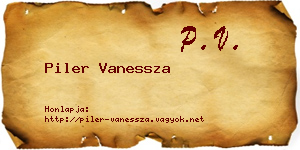 Piler Vanessza névjegykártya